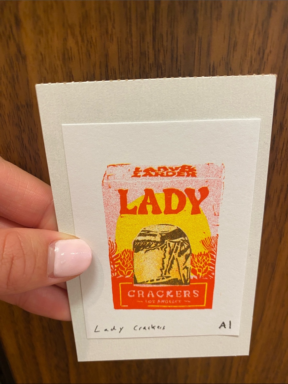 Anastasia INCIARDI mini print - lady crackers - from Los Angeles CA